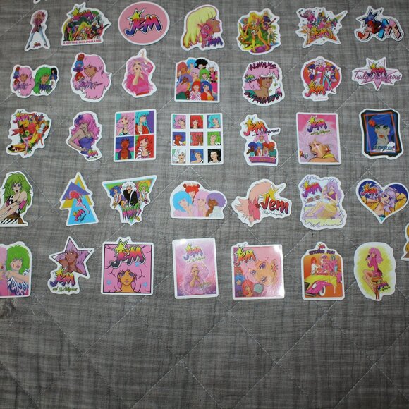 Lot of 50 Glossy Jem Truly Outrageous!  Stickers - Picture 5 of 5